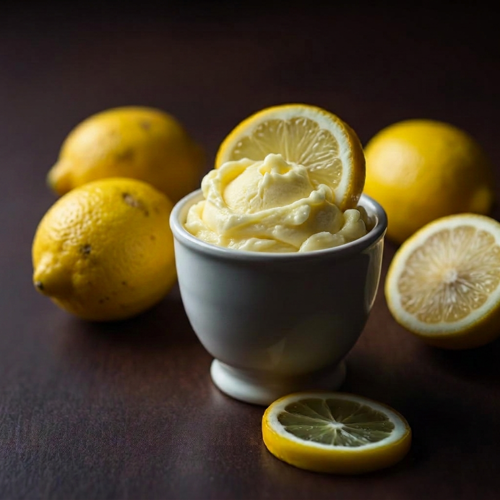 Lemon Sorbet gelato scoop