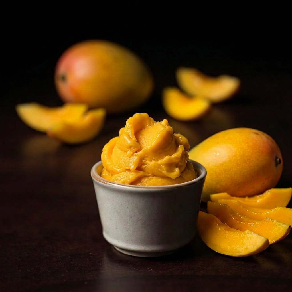 Mango Sorbet gelato scoop