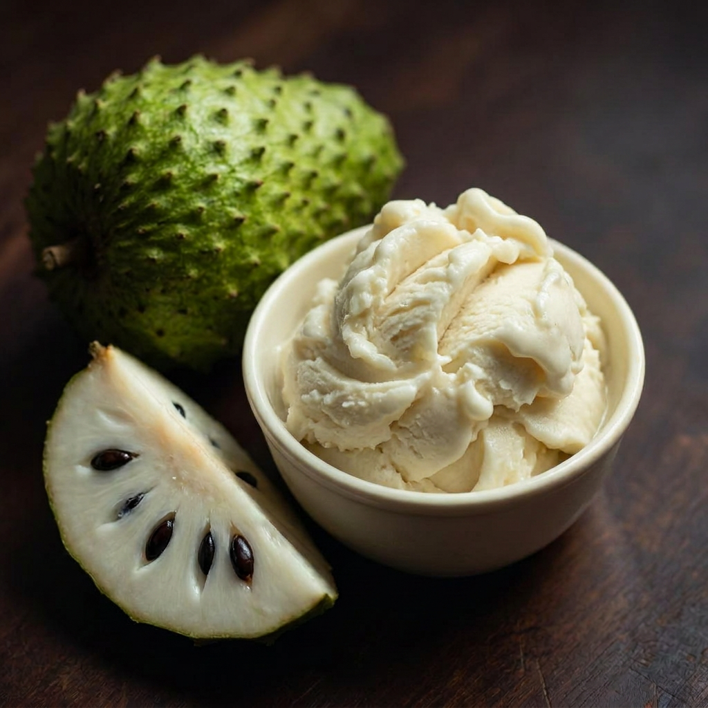 Soursop Sorbet gelato scoop